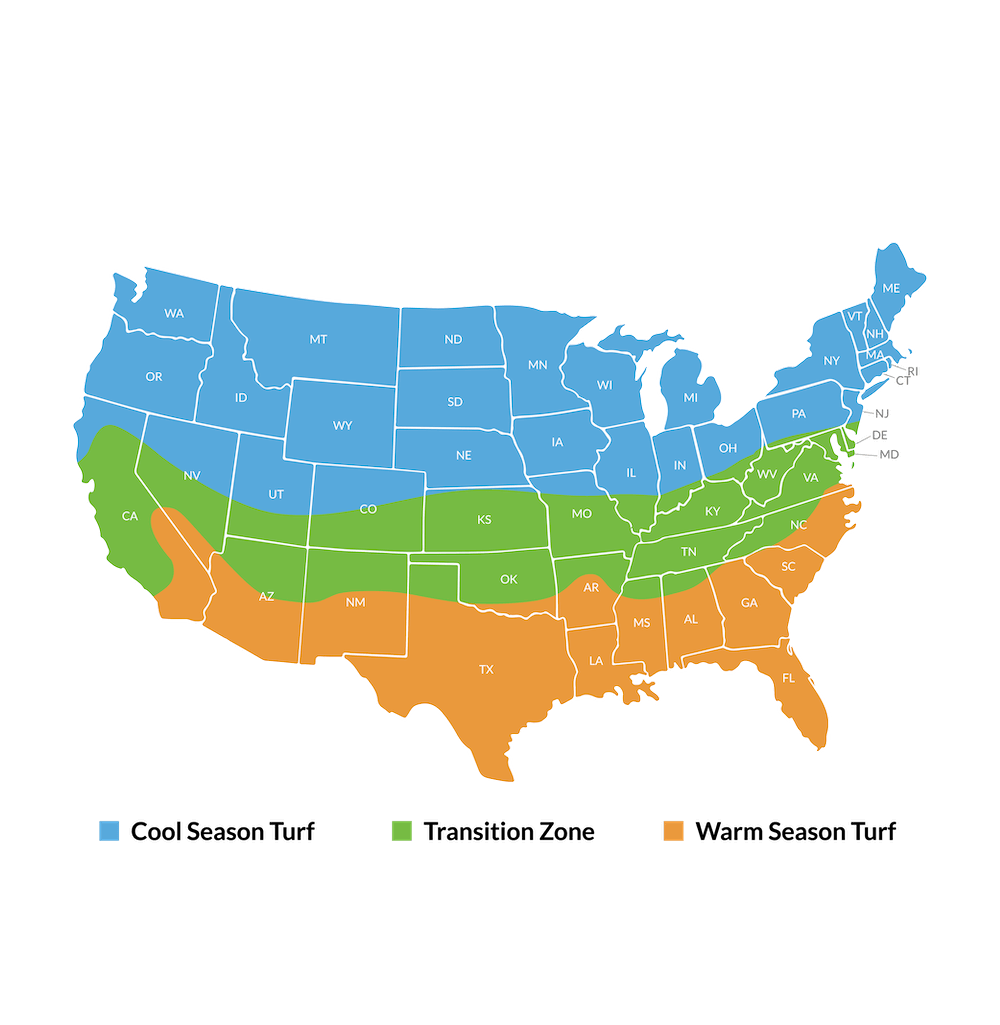 Turf Zone Map (Warm Season, Cool Season, and the Transition Zone)