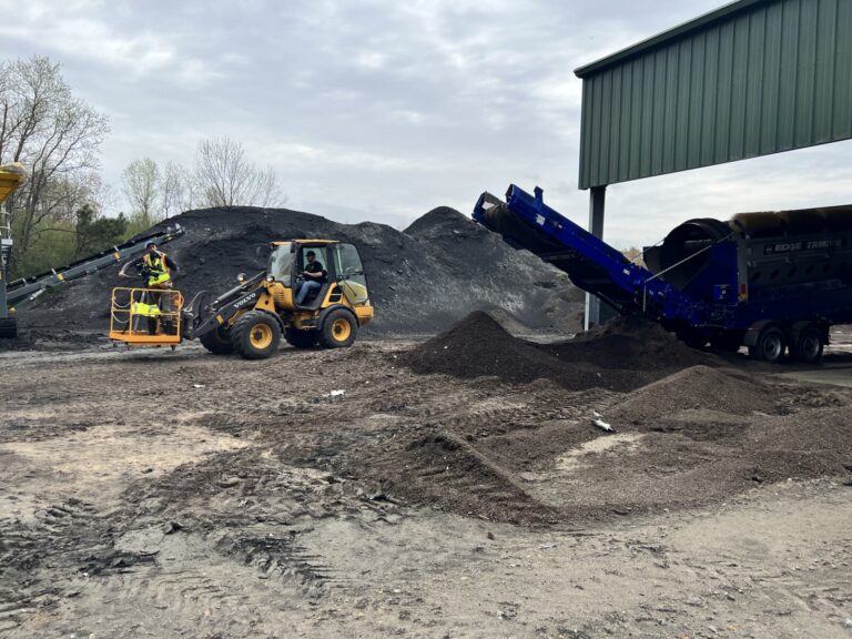 Mirimichi Green biochar and equipment at the production yard
