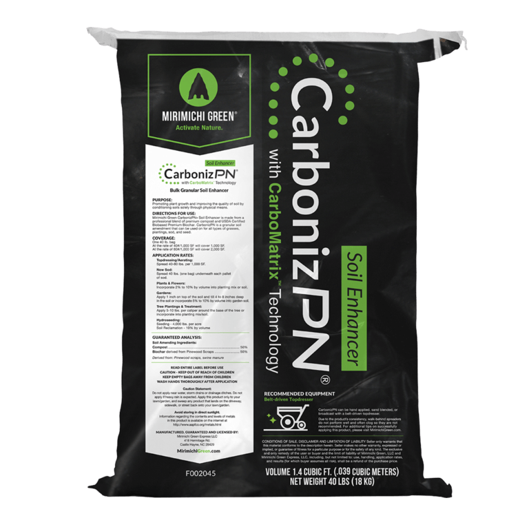 CarbonizPN Product shown in 40 lb. bag